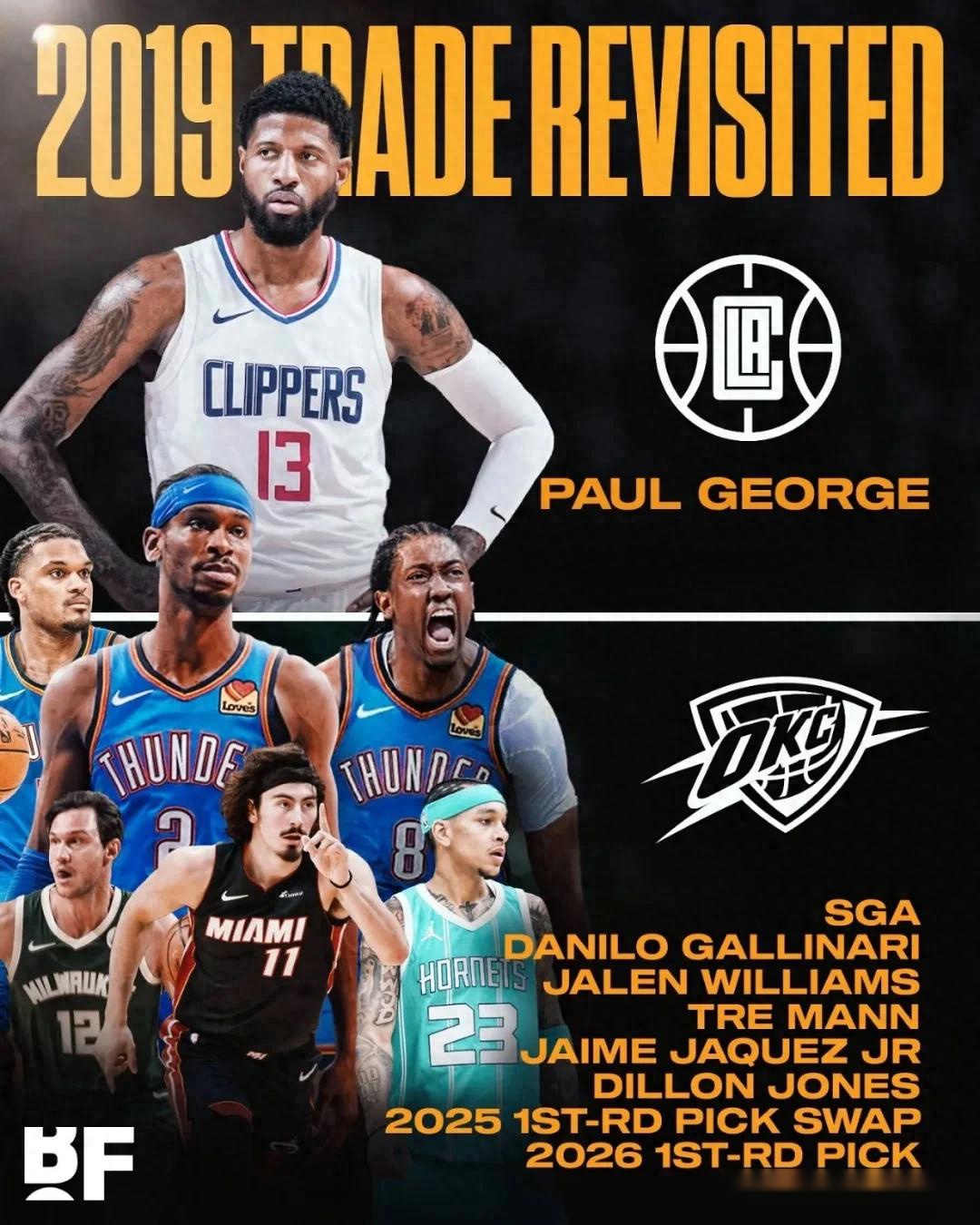 轟動的NBA！在過去25年中 有25份大筆交易！快船9比1在歷史上排名第一